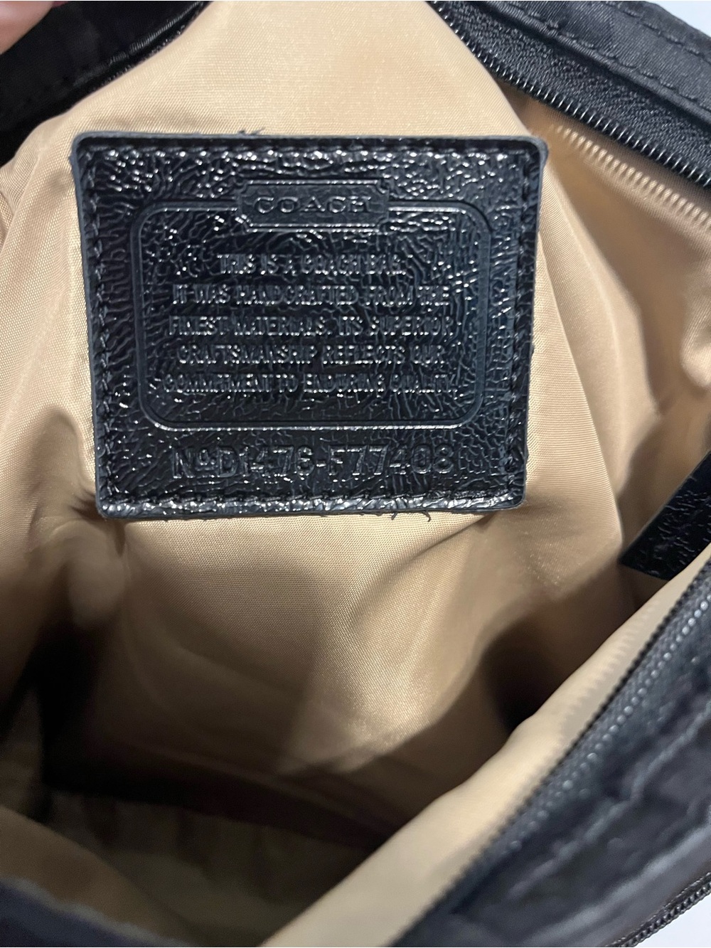 Coach Black Nylon Messenger Crossbody with Signature Print - Picture 10 of 10